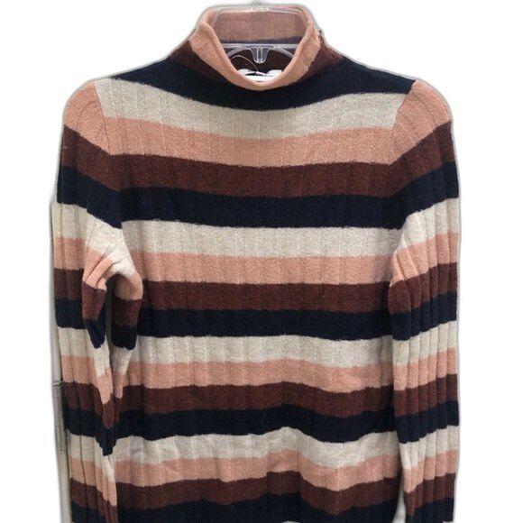NWT Madewell Pullover Evercrest Alpaca Wool Blend Striped Sweater S - Picture 3 of 11